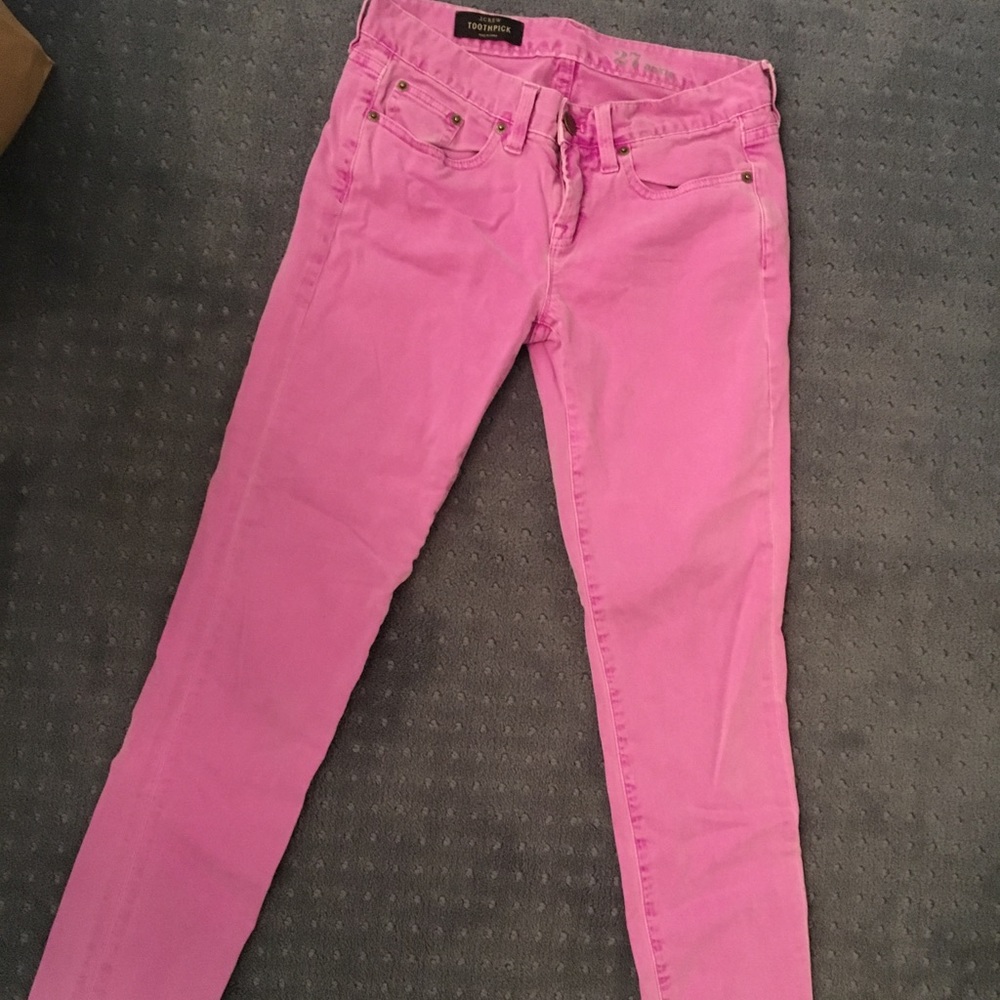 JCrew Toothpick Purple Jeans